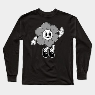 Flower Vintgae Mascot Black and White Ed. Long Sleeve T-Shirt